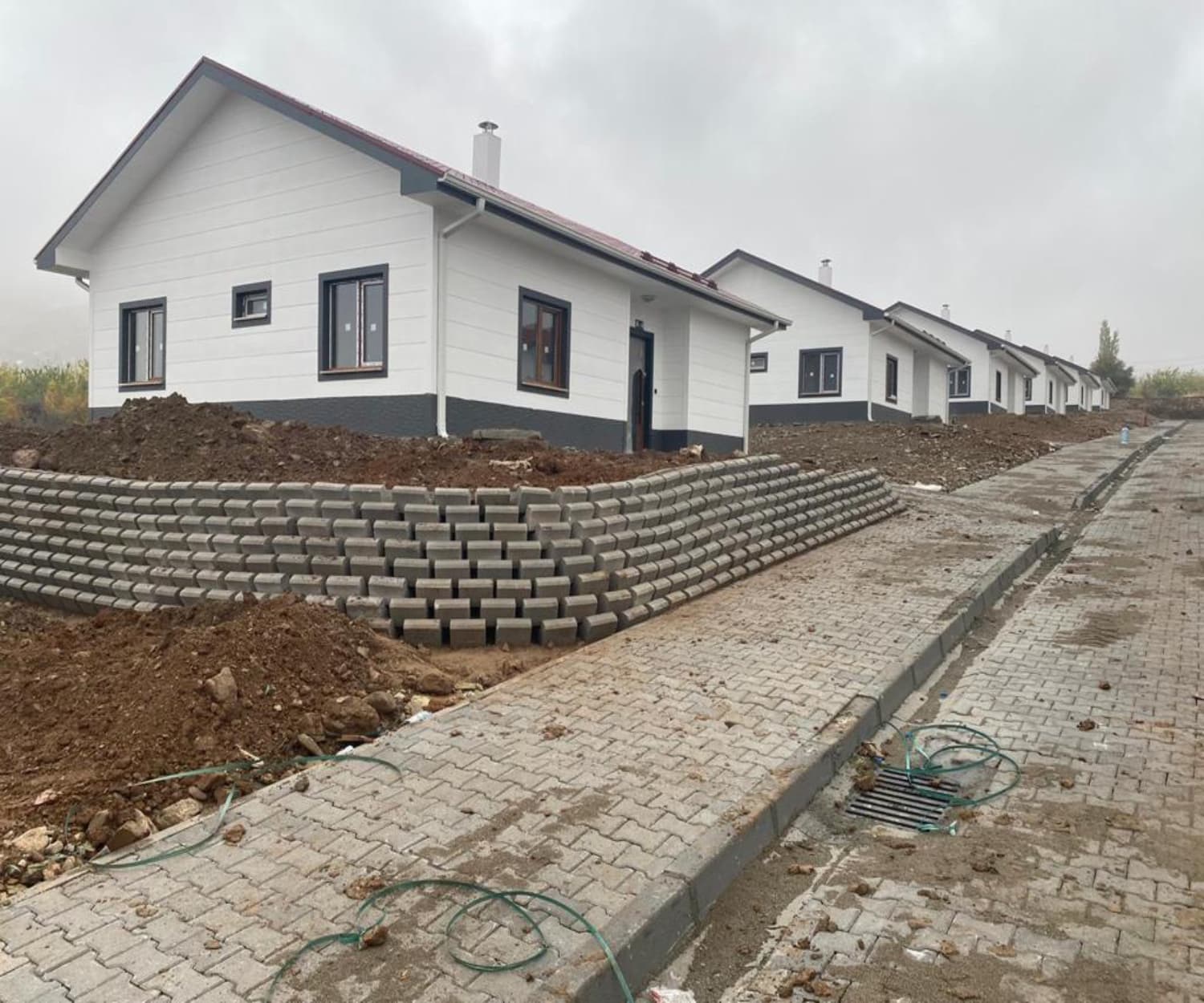 şev taşı prefabrik uygulama